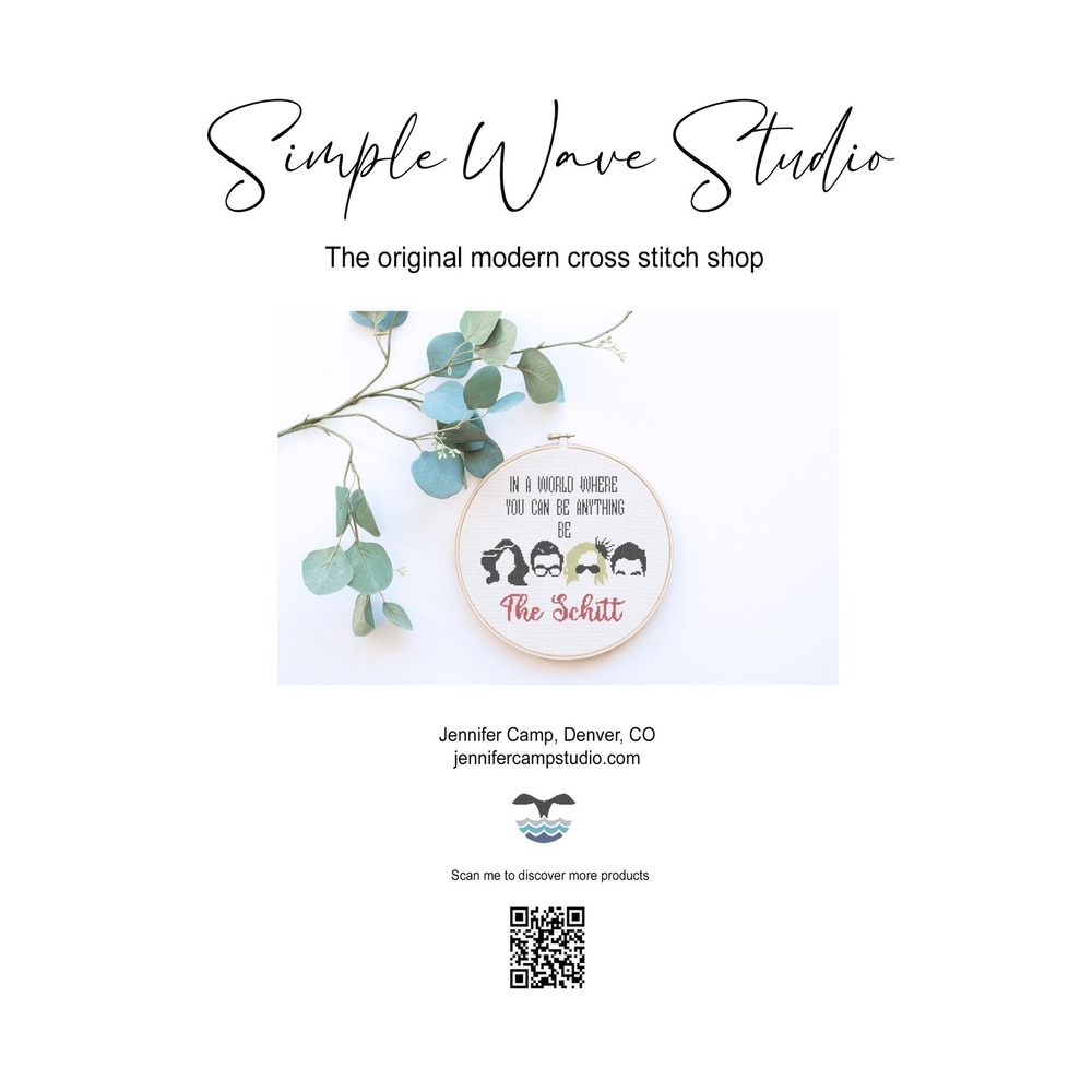 Schitt's Creek - The Family‎ David Alexa Mora Counted Cross Stitch KIT
